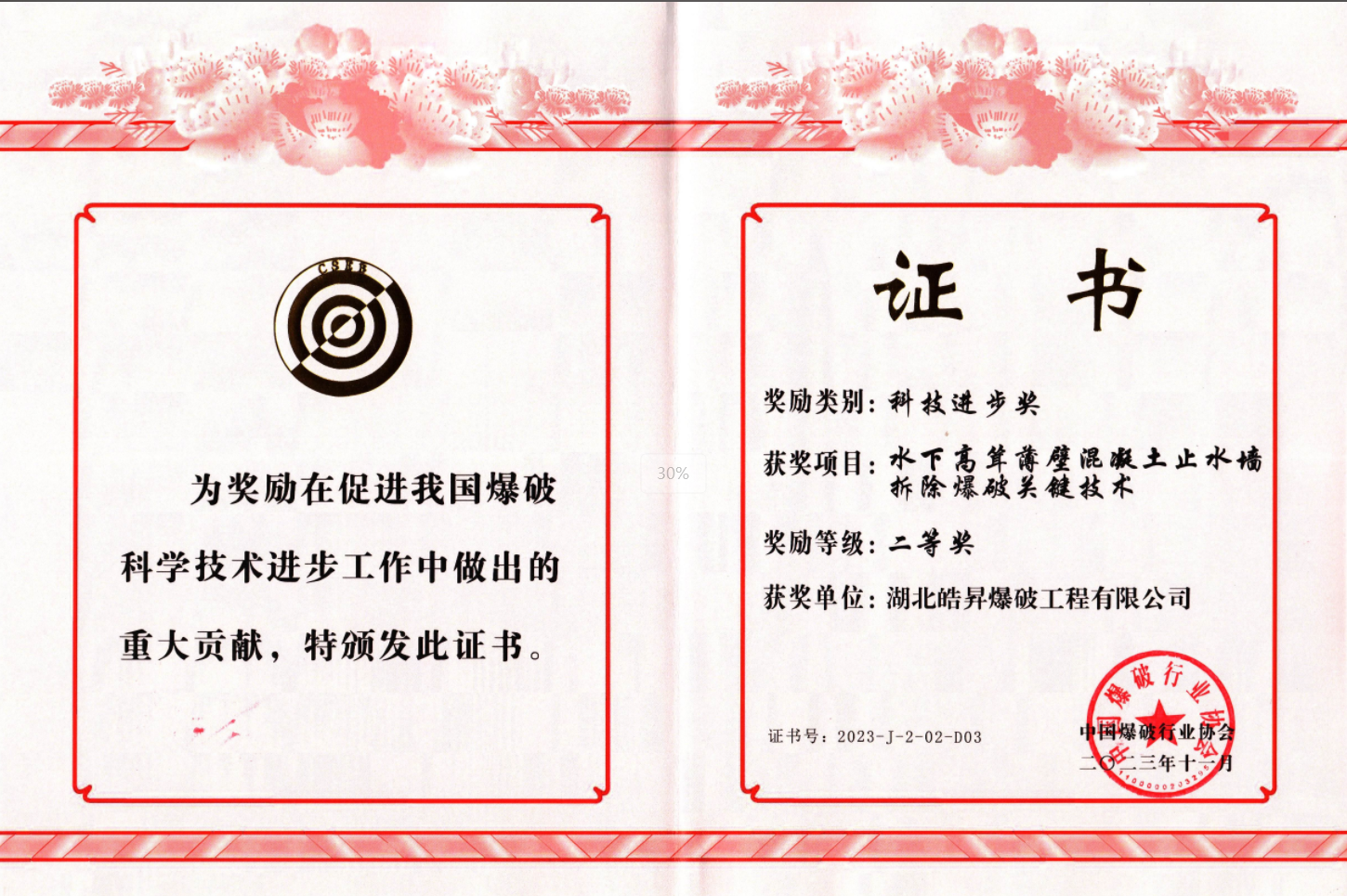 科技进步奖单位二等奖